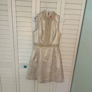 Lilly Pulitzer Gold Franci Dress Size 2